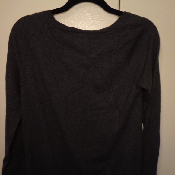 Gap Charcoal Grey Sofie Wool Blend Open Round Neck - Picture 3 of 8